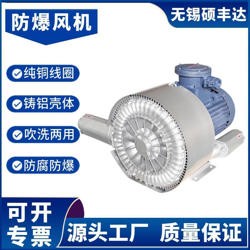 防爆高压鼓风机21区防爆吸吹两用A21IP65复合防爆漩涡高压风机