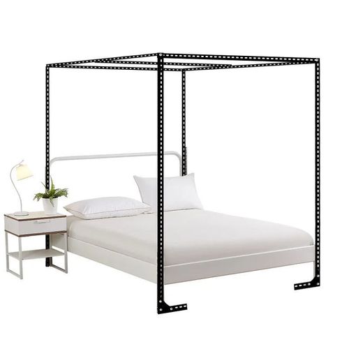 卧室蚊帐支架 落地加粗不锈钢管蚊帐杆子架子配件床架家用双人床