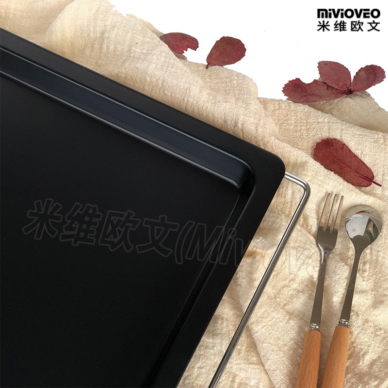 家用平底不沾盘食物托盘伸缩烤盘不锈钢蒸烤盘饼干蛋糕卷烘焙配件