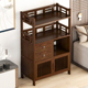 新中式 博古架茶叶茶水柜置物架餐边柜茶台玄关书架实木多层储物架