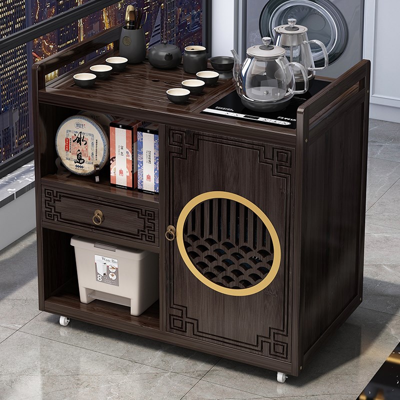 新中式茶桌客厅家用茶几非实木边几茶具茶台一整套茶水柜2024新款