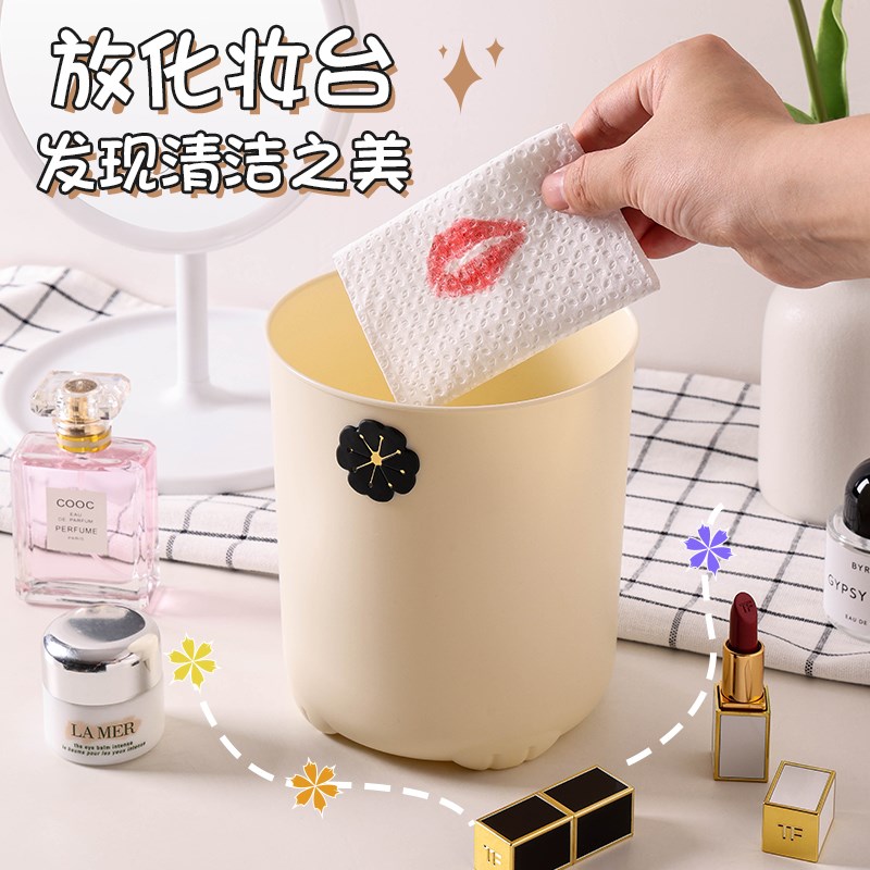 桌面垃圾桶2024新款家用无盖可爱小号垃圾袋收纳筒迷你垃圾篓纸篓