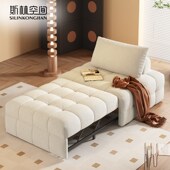 单人沙发床 小户型网红款 日式 奶油风泡芙沙发床可折叠两用2024新款