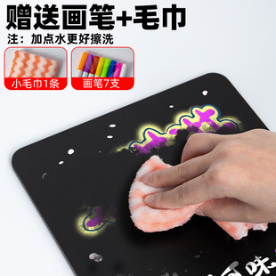 压克力创意摆摊展示牌定制萤光发光字专用小黑板价格广告招牌架子