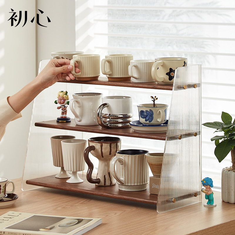 初心杯架杯子收纳架置物架桌面收纳盒水杯茶杯马克咖啡玻璃杯整理