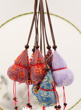 广西壮锦葫芦手工挂件