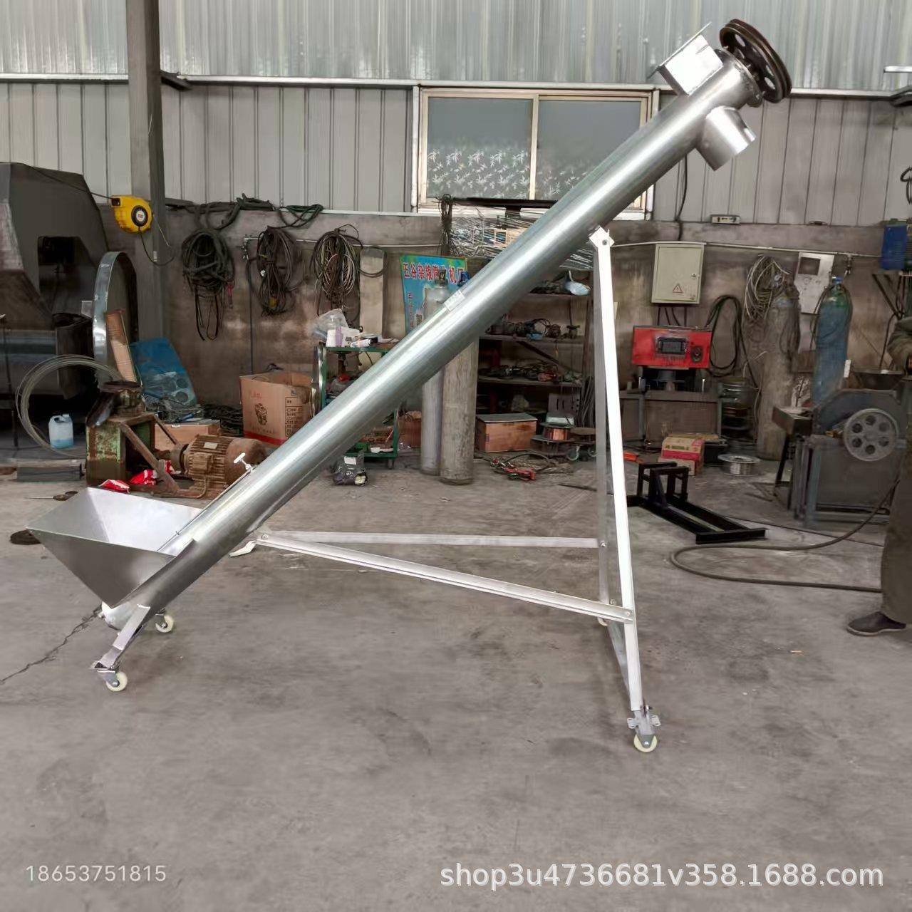 厂家销售不锈钢螺旋上料机304不锈钢管式绞龙输送机