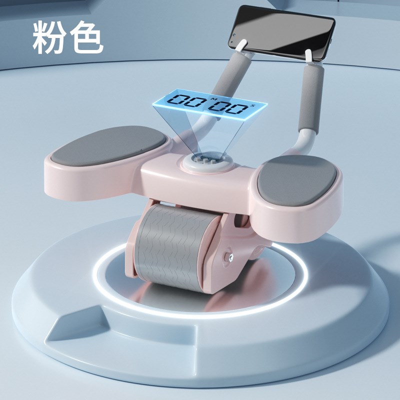 速发动腹轮自动回弹收腹卷腹运健练腹滚神器男家用肘撑肌轮健身器