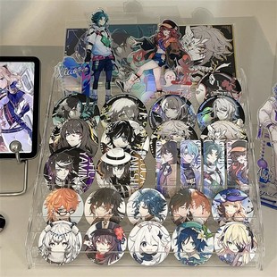 速发立牌展示架吧唧收纳盒小亚型克力多面桌层谷子透明展示柜