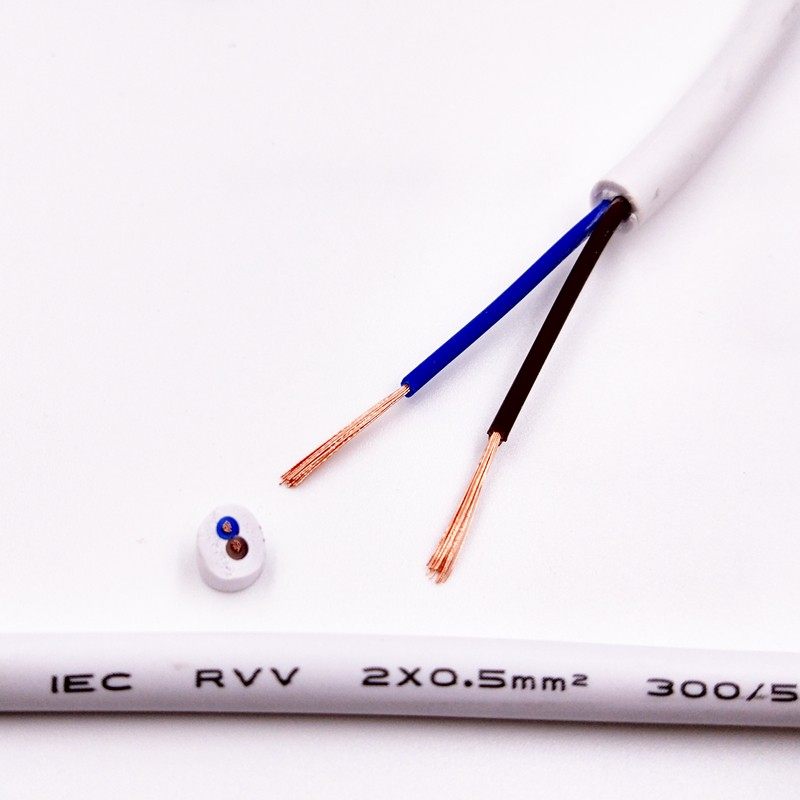 速发5铜白色护套线RVV0芯芯4芯2.5/0.75/1.0/1.纯/2.5平方线