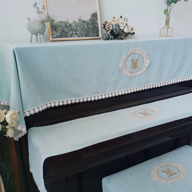 速发钢琴罩主罩法式清新半罩简约防尘琴盖式韩布公全电子琴罩