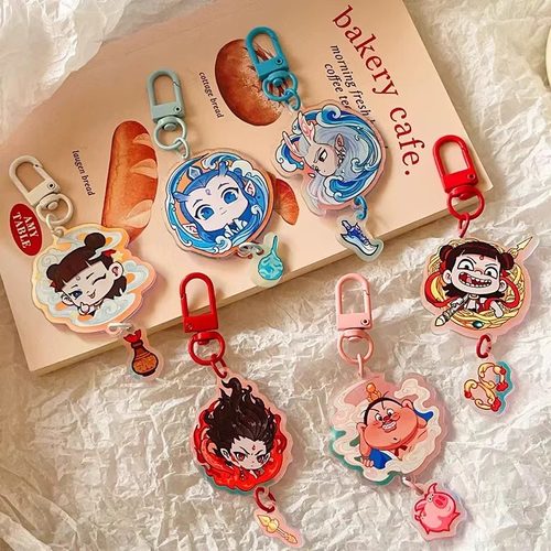 哪吒电影周边哪吒敖丙亚克力钥匙