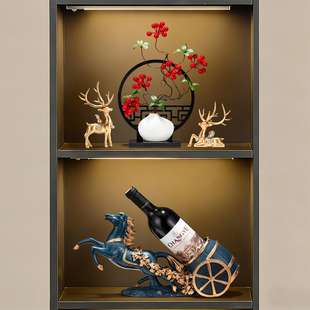 马到成功摆件高级感客厅2026马年过新春红酒架酒柜装饰品轻奢高档