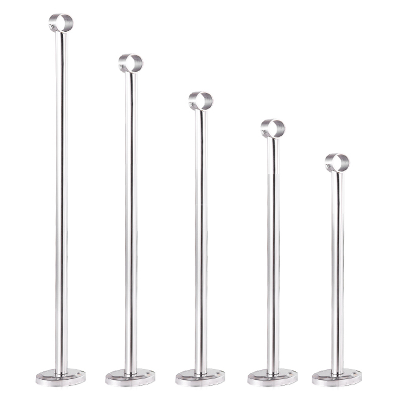 加长不锈钢吊杆晾衣杆衣座阳台吊通顶装法兰座超长支架固定式吊座