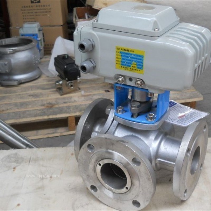 。Q944F/Q945F-16C/25C高温蒸汽电动铸钢三通法兰球阀T/L型DN100