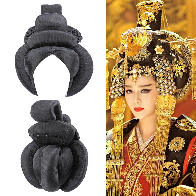 极速汉服假发一体式古风发髻女手残党古装全头套女式唐朝贵妃整顶