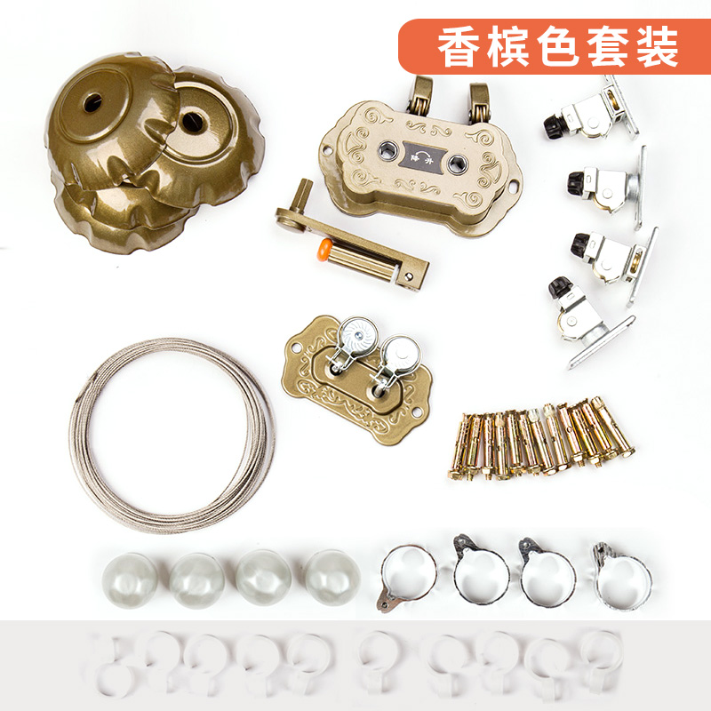 升降晾衣架配件手摇器钢丝绳转角阳台晒衣架双杆式不锈钢通用全套