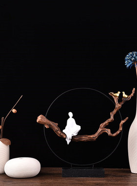 极速现代新中式禅意摆件玄关家居饰品电视柜客厅简约乔迁新居创意