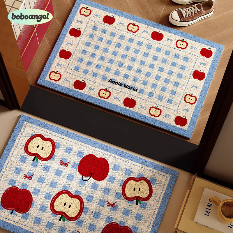 甜果格调卡通丝圈地垫入户进门垫子高级感免洗加厚可裁剪防滑耐脏