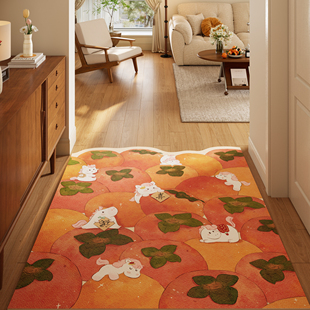 萌马撒欢皮革地垫2026新款马年新年家用入户大门口玄关内外防滑垫