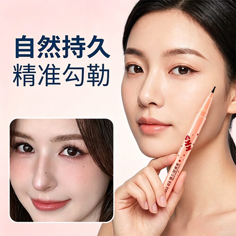 小圆头仿真美人泪痣眼线笔不脱妆持久防汗自然点痣笔防水显色新手