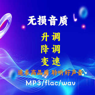 音乐伴奏升调降调歌曲变调移调视频音频升降调变速加减速无损音质