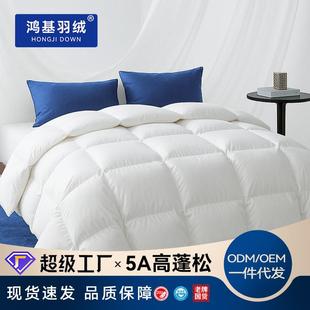 鸿基180支5A级黄金白鹅绒羽绒被95白鹅绒被保暖冬被双人被子被芯