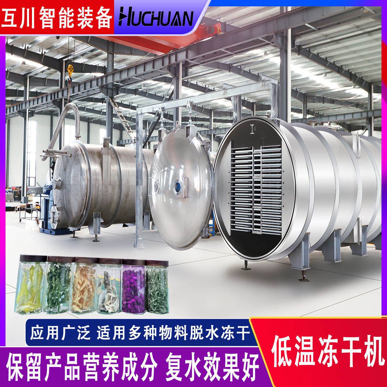 桑葚果粉真空冻干机 互川火龙果芒果低温冷冻脱水机 菌种干燥设备