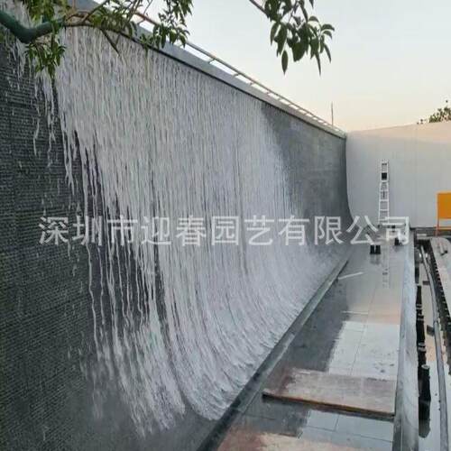 大型网红数控喷水幕墙流水瀑布水帘人工景观人造户外公司