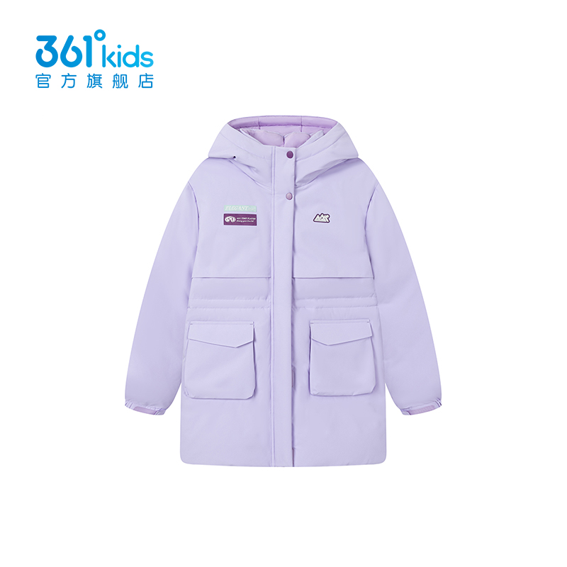 361童装女童中长羽绒服保暖舒适