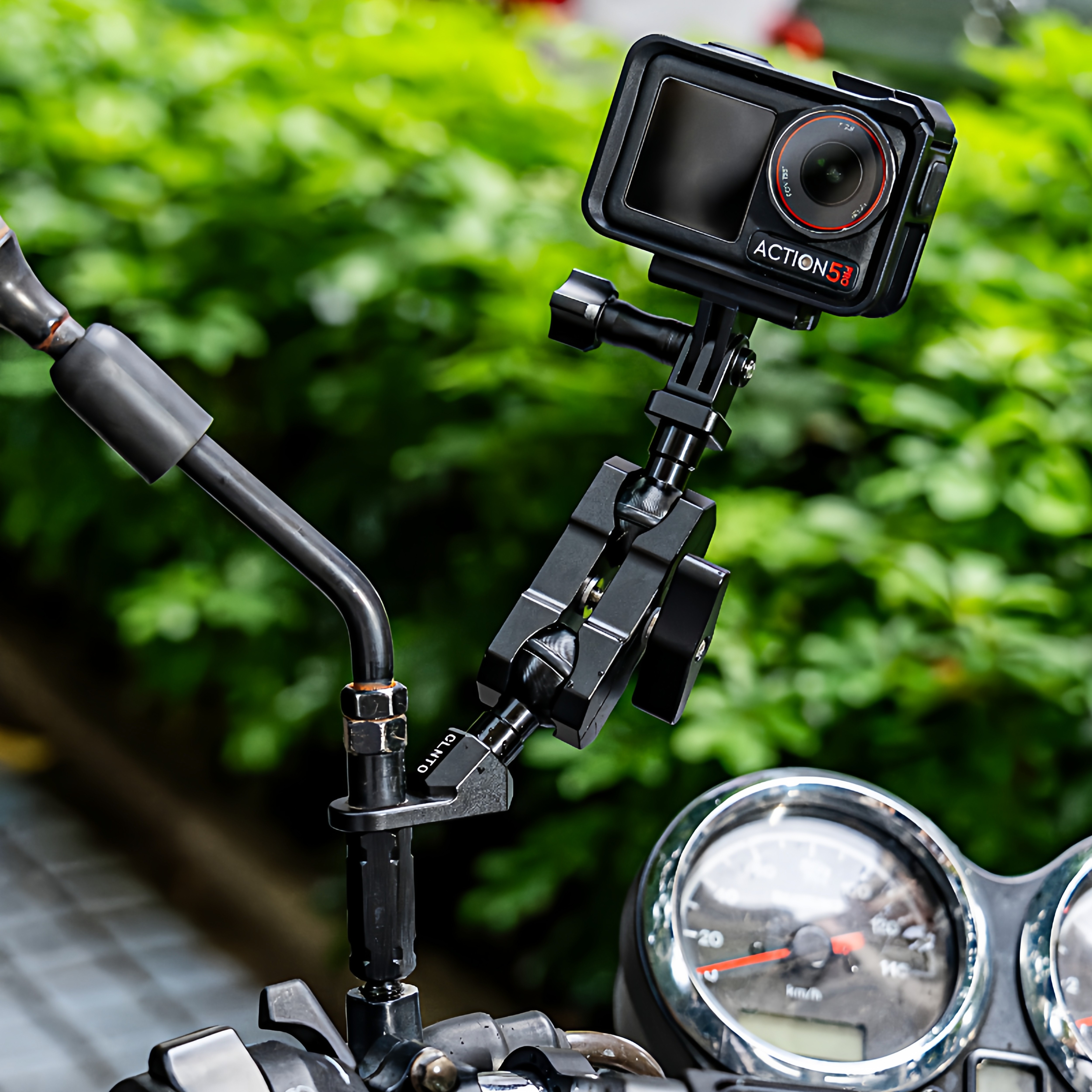 CLNTO摩托车手机支架360全景运动相机支架铝合金球头转接球头座