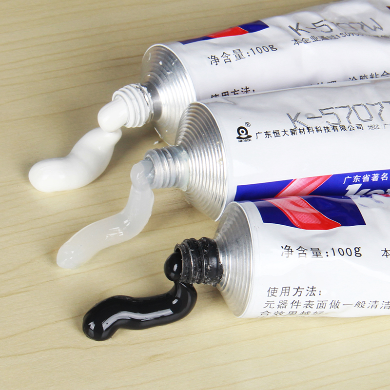 K-5707B/T/W硅橡胶工业胶粘剂粘接ABS PC PA PMMA工程塑料胶水强