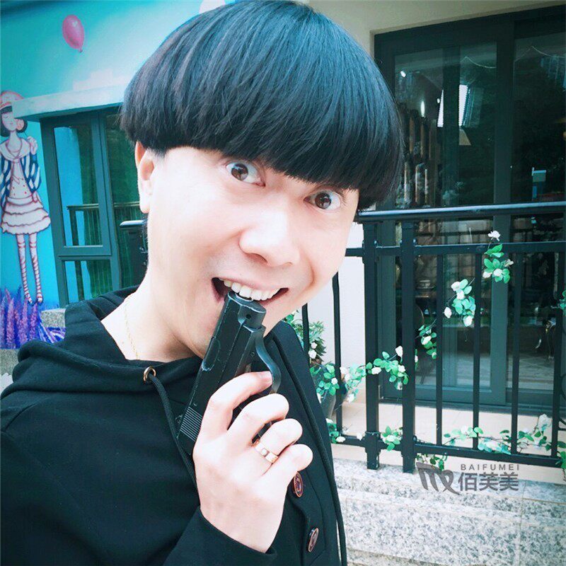 速发搞笑假发帅气韩版蓬松自然男士短发造点陈翔菇型半蘑六化纤全