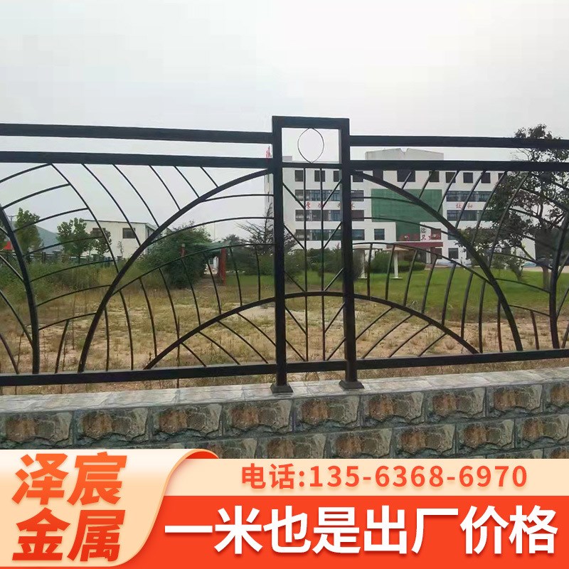 速发中艺焊接栏栏围墙护杆铁式锌钢管栅栏别墅庭院户外围栏小区防