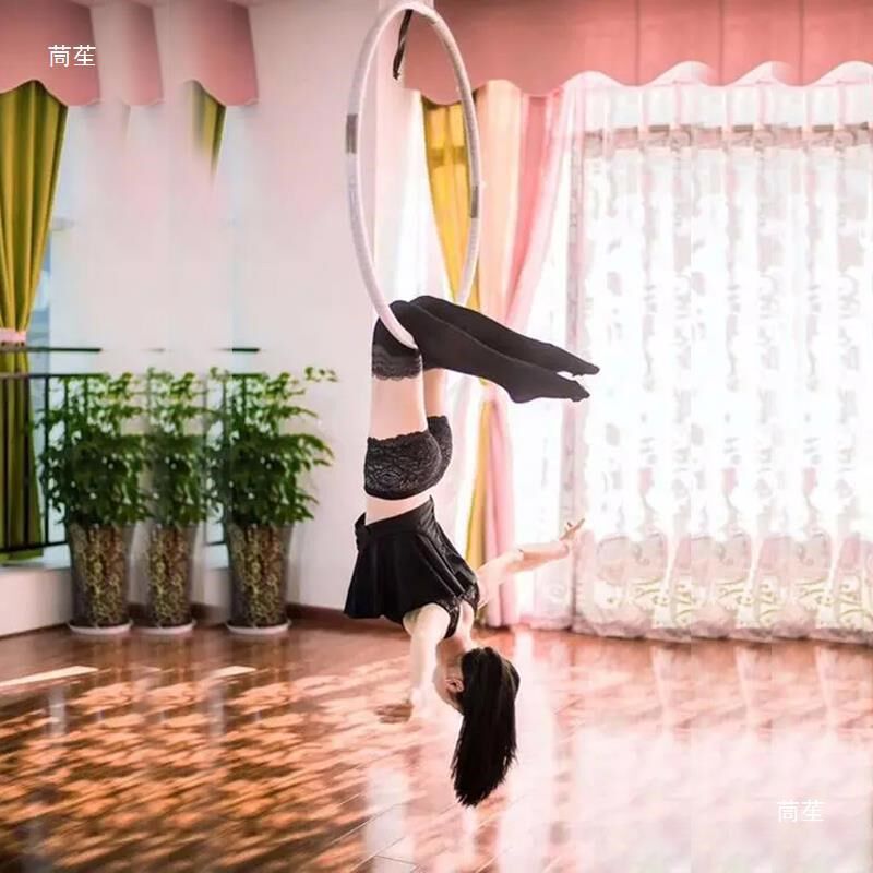 速发空中舞蹈吊环不锈钢单瑜耳伽健身钢圈管舞旋转环酒吧商演高空