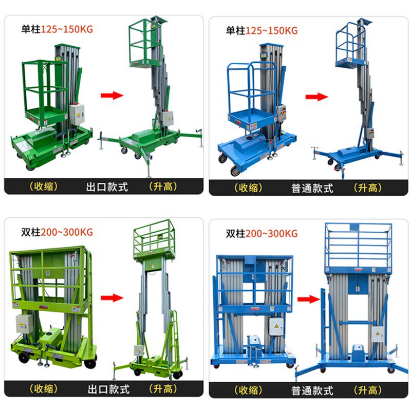 升降机电动高空作业云梯轻便小型室内移动式液压登高平台车