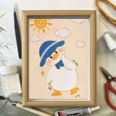 立体相框掐丝珐琅画diy材料包桌面装 饰摆件礼物景泰蓝非遗手工