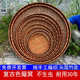 老式 竹编圆簸箕复古收纳装 饰簸箕家用收纳盘茶叶竹匾无孔晾晒盘装