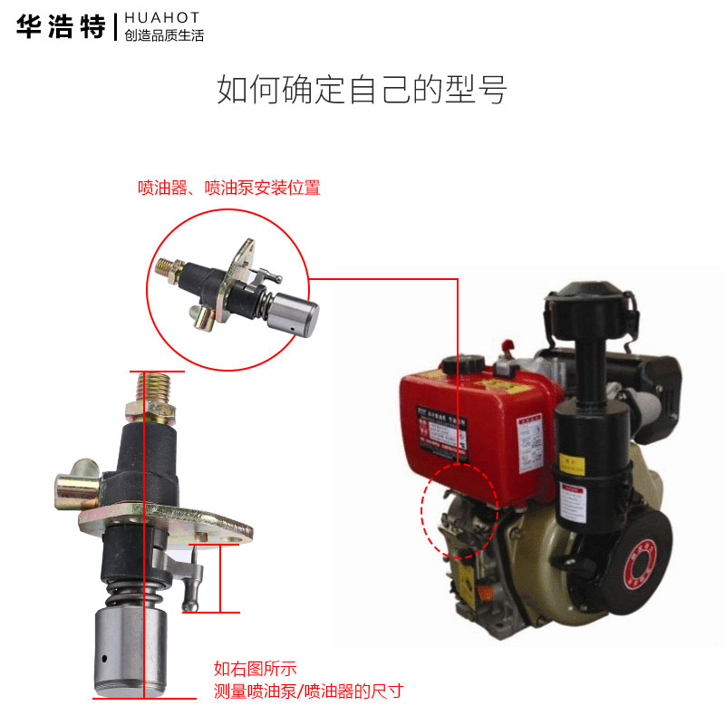 风冷柴油发电机微耕机配件170F178F186F188MF192F喷油器喷油泵总