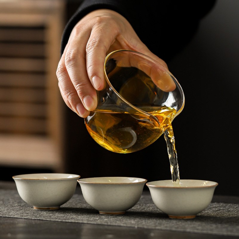 旅行功夫茶具粗陶盖碗一壶三杯便携式礼品送小套装复W古快客泡茶