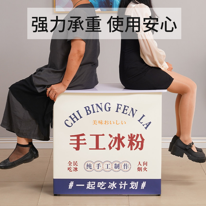 促销台摆摊小推车工具可折叠糕点夜市冰粉小V吃摆地摊桌移动