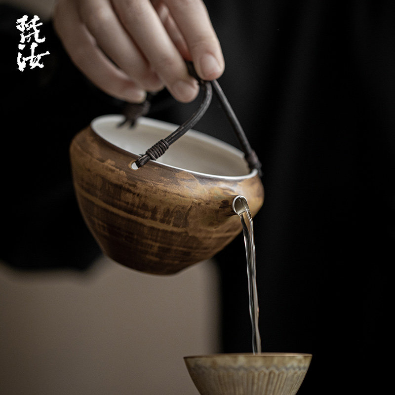 梵汝藤编提梁泡茶k碗家用粗陶公道杯陶瓷功夫茶分茶器日式大号公,餐饮具,公道杯,淘宝优惠券,粉丝福利购,淘宝优惠卷