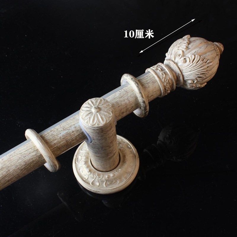 法式复古银色窗帘杆加粗静音罗马杆金色欧美做Q旧艺术杆铁艺单双