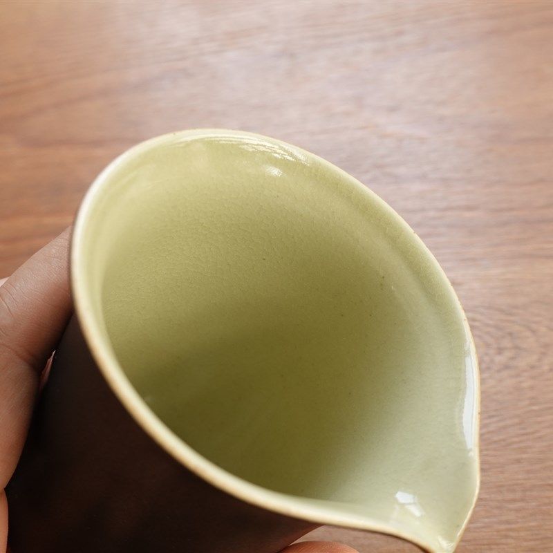 隐山堂 禅定h公道杯 黑釉匀杯 开片分茶器茶海功夫茶具