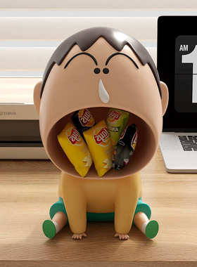 阿呆客厅桌面钥匙收纳托盘入户玄关入门乔迁新居礼品软装饰品摆件