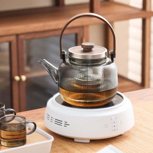 家用围炉煮茶黑晶炉玻璃烧t水壶煮茶炉静音款电热煮茶泡茶养生茶
