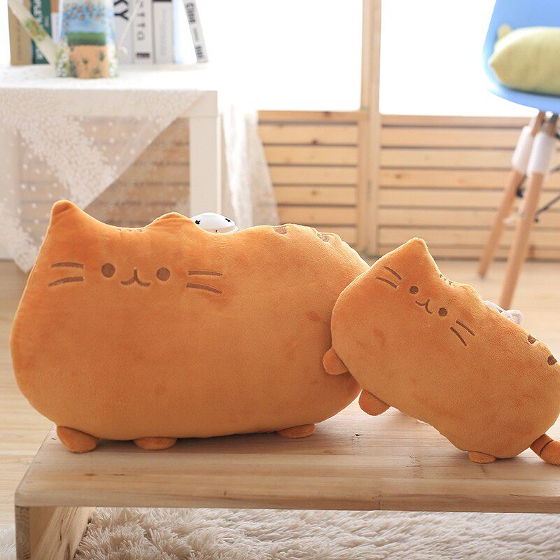 速发可爱猫靠沙发抱枕腰靠办公室饼干猫椅子咪垫背沙发靠枕腰垫