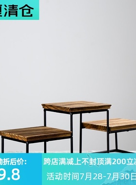 速发创意实古博木件 小多宝阁茶具架收纳架茶壶架 陶瓷摆架工艺品