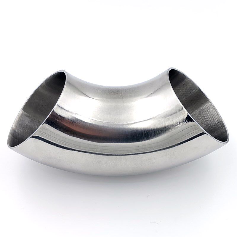 速发6L不锈钢焊接弯头镜面内外抛光卫生级冲压对焊0度弯管亮面