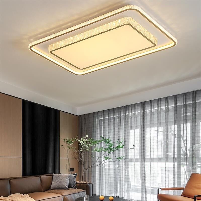 速发水晶灯客厅灯吸顶灯简约卧具灯室组合全屋套餐2022智能灯